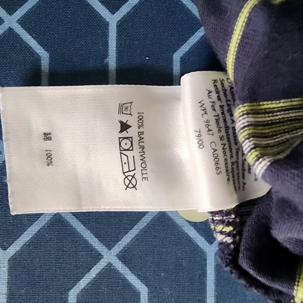 Eddie Bauer Blue, White and Yellow Striped Polo - L Tall - Picture 5 of 5